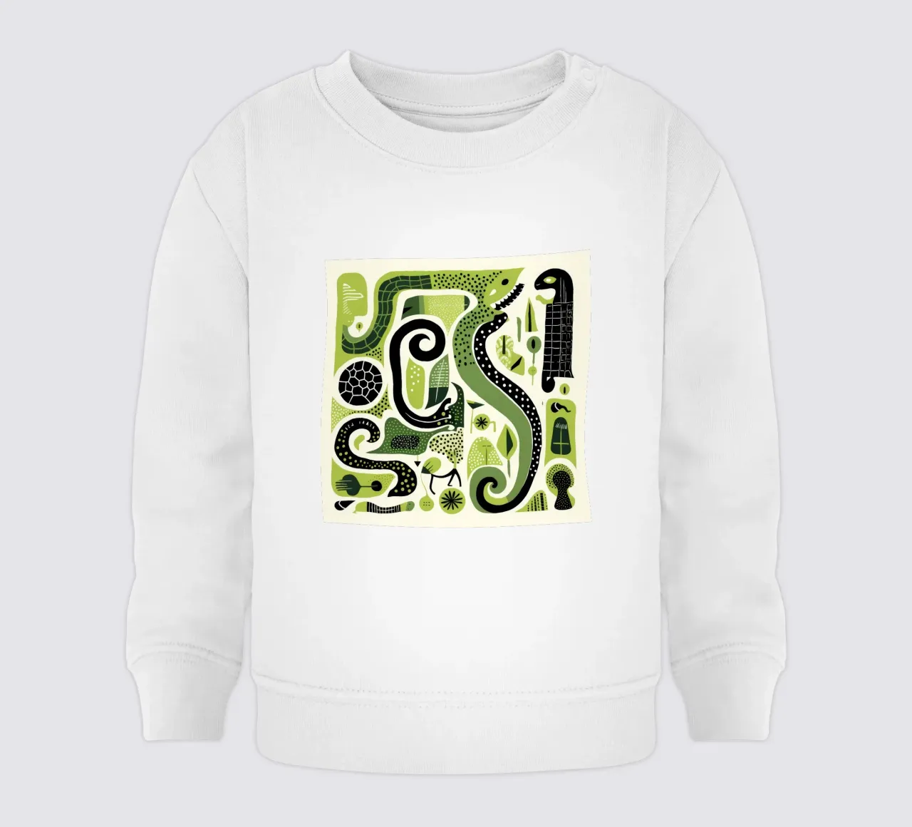 Green Python sweat pour bébé de Minimal Animal Art