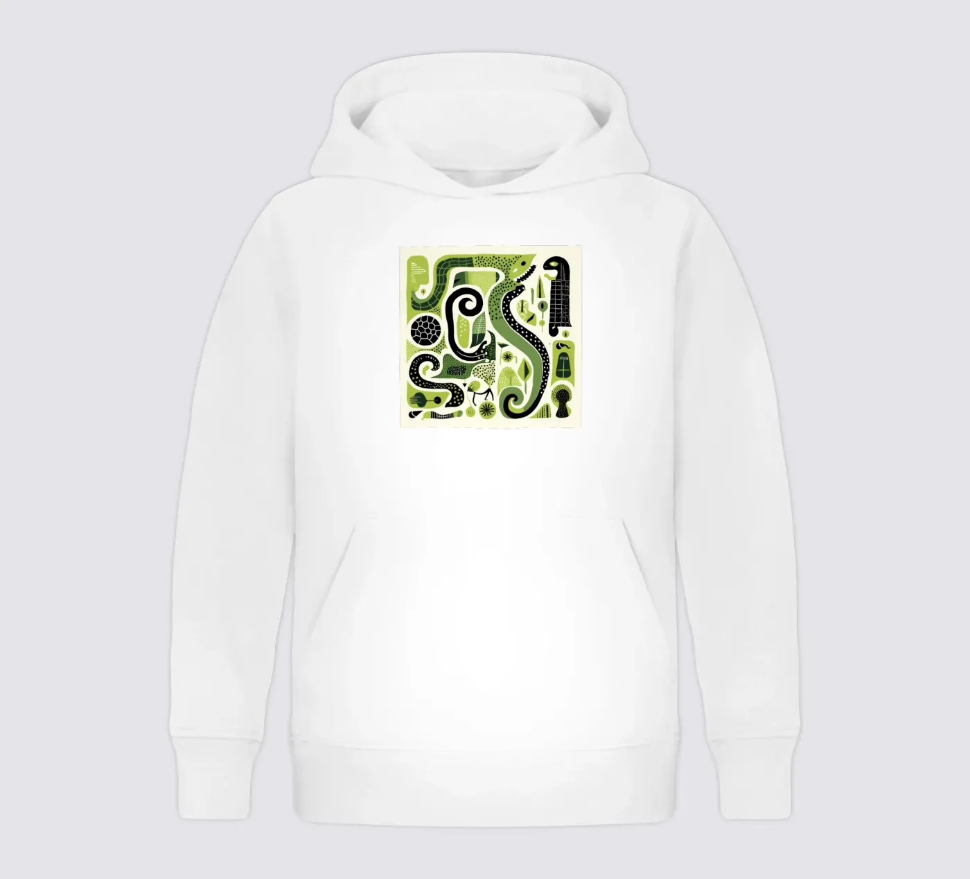 Green Python sweat à capuche enfant de Minimal Animal Art