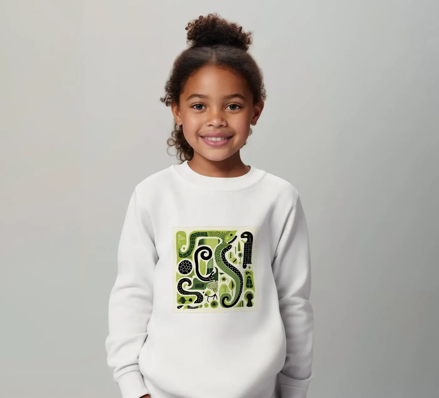 Pitone verde felpa bambino da Minimal Animal Art