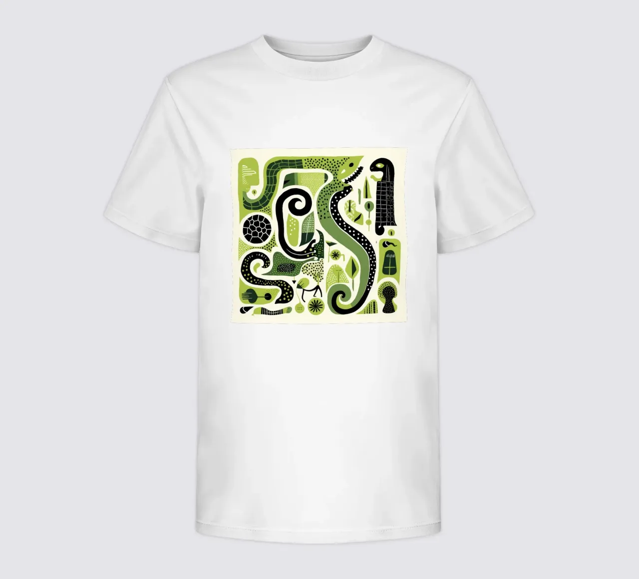 Green Python Kinder T-Shirt von Minimal Animal Art