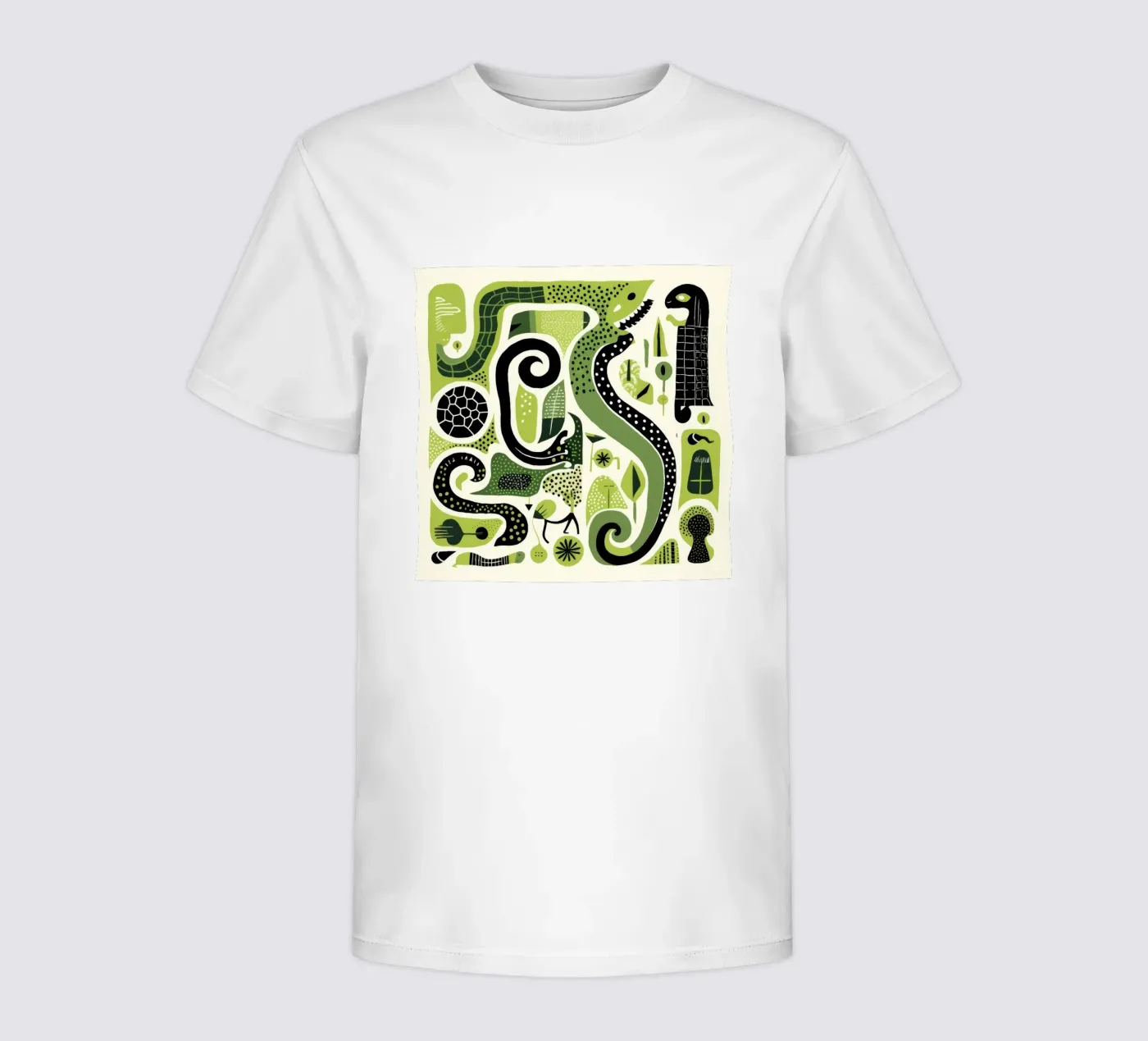 Green Python t-shirt enfant de Minimal Animal Art