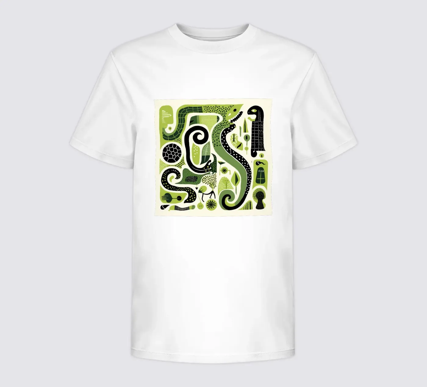 Green Python t-shirt enfant de Minimal Animal Art