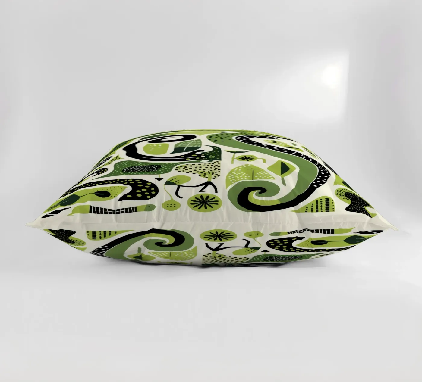 Pitone verde cuscino da Minimal Animal Art