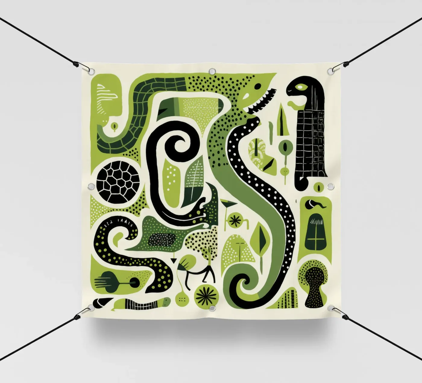 Green Python PVC Plane von Minimal Animal Art