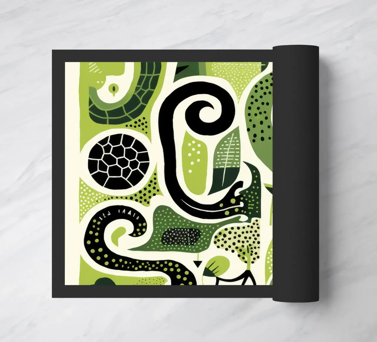 Python vert 4 paillasson de Minimal Animal Art