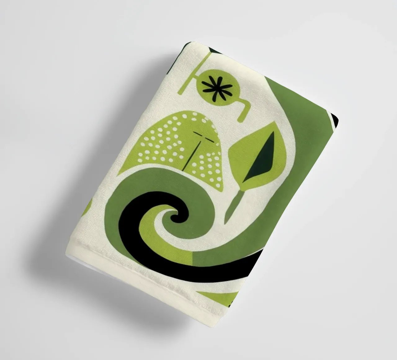 Python vert 4 serviette de bain de Minimal Animal Art