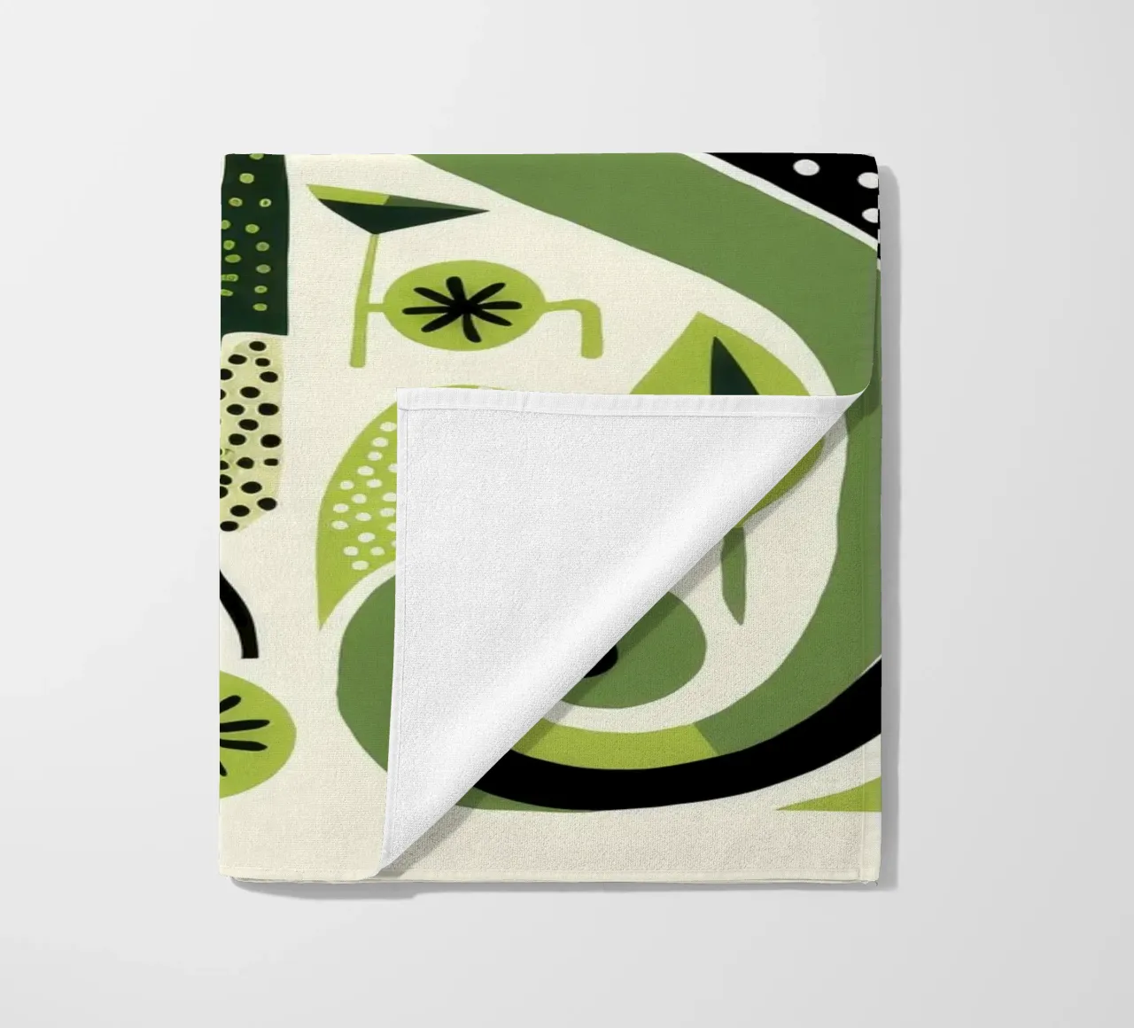 Python vert 4 serviette de plage de Minimal Animal Art