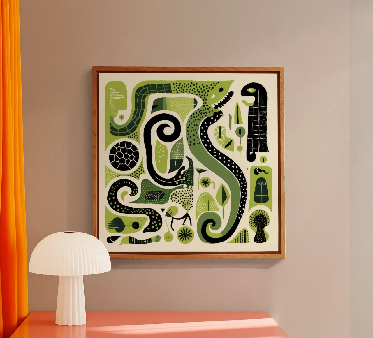 Python vert plexiglas de Minimal Animal Art