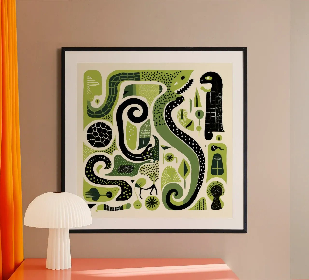 Python vert 4 hahnemühle de Minimal Animal Art