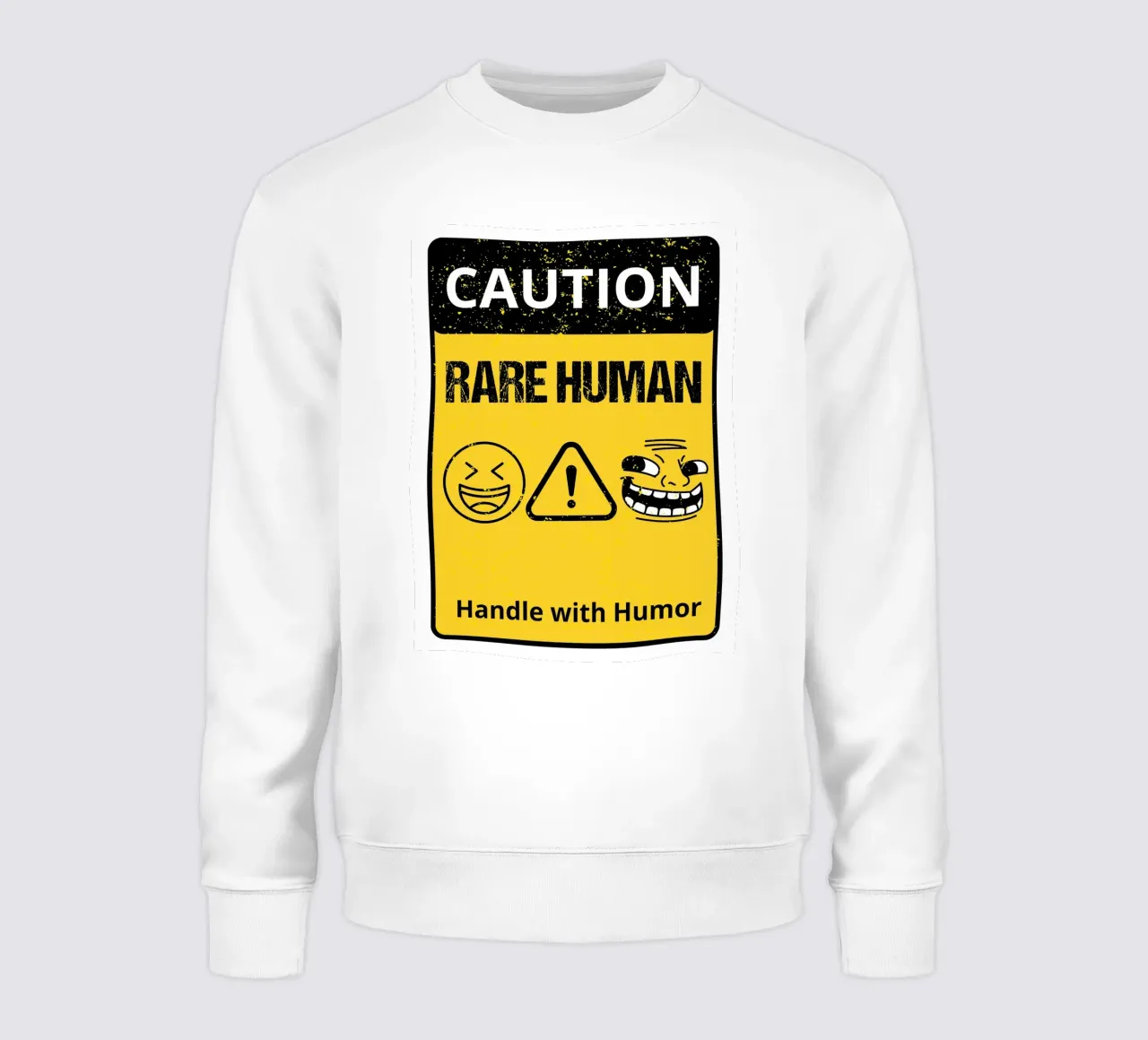 Rare Human, Handle with Humor felpa da edsonramosart