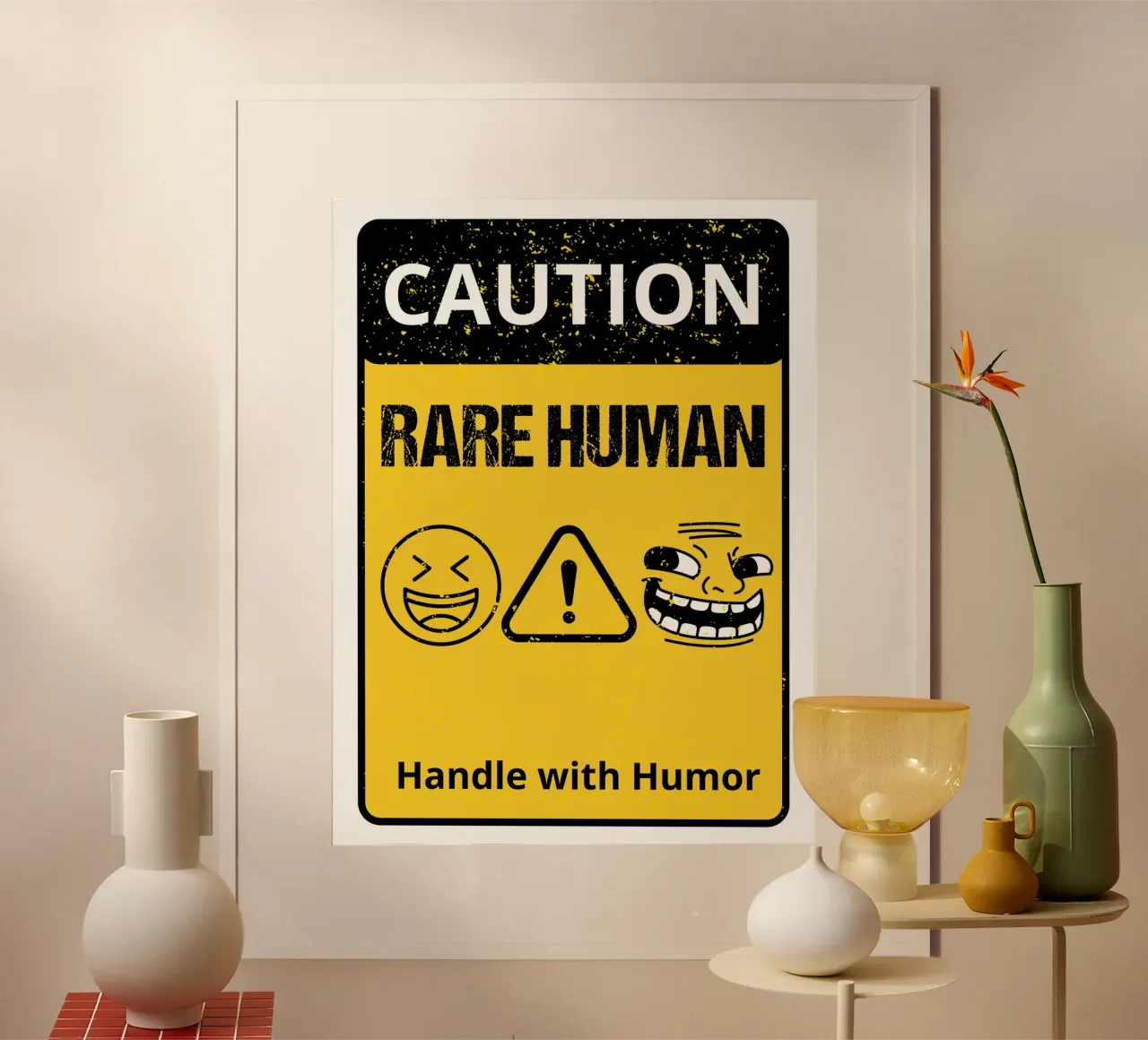 Rare Human, Handle with Humor carta hahnemühle da edsonramosart