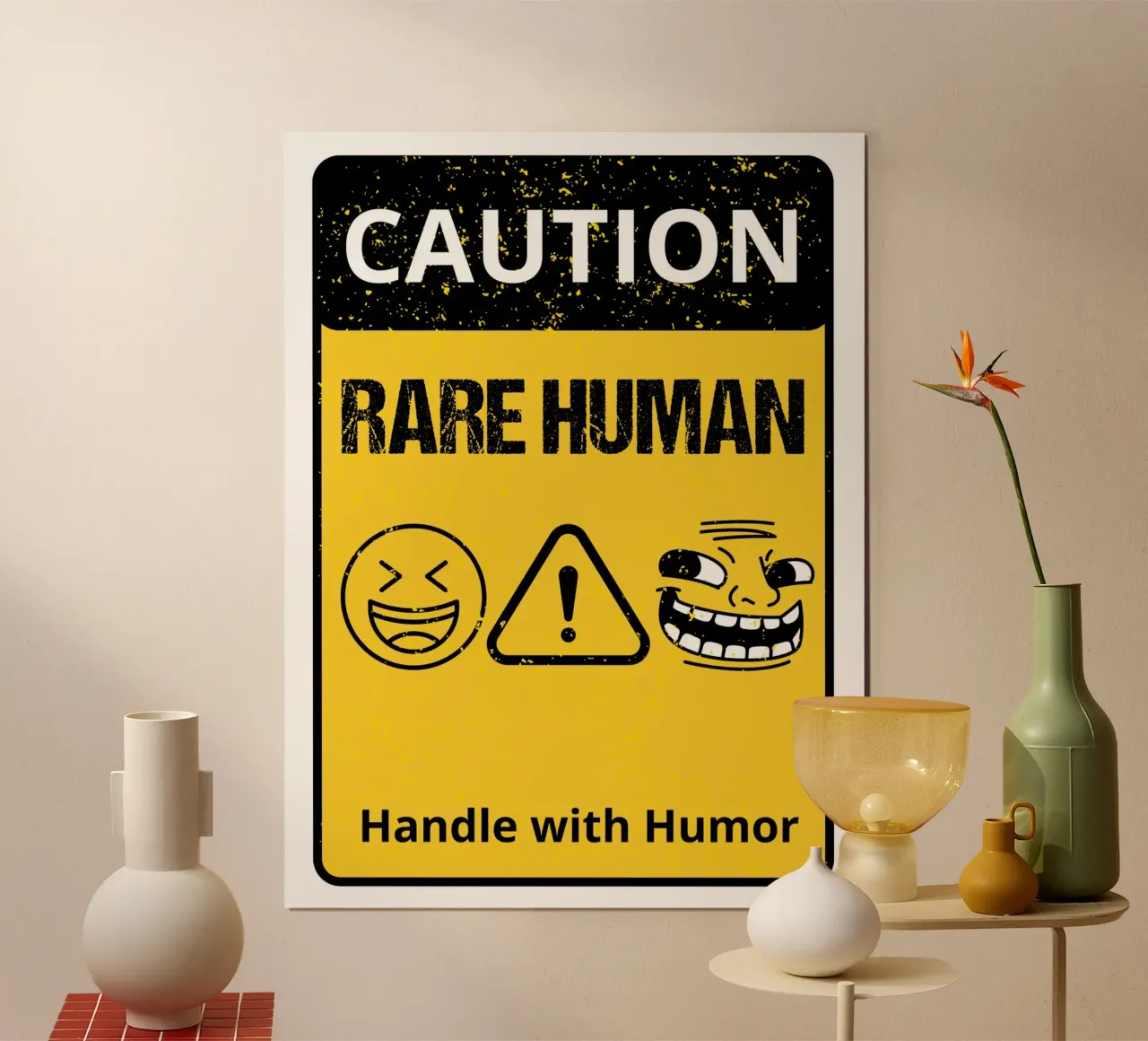 Rare Human, Handle with Humor carta hahnemühle da edsonramosart