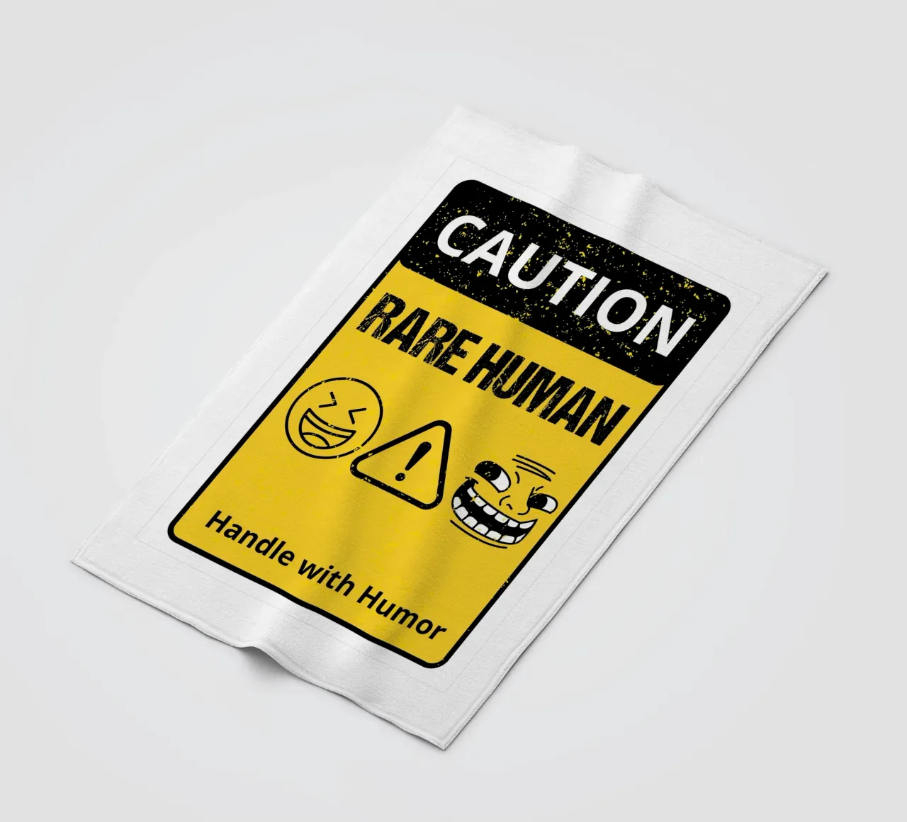 Rare Human, Handle with Humor coperta in pile da edsonramosart