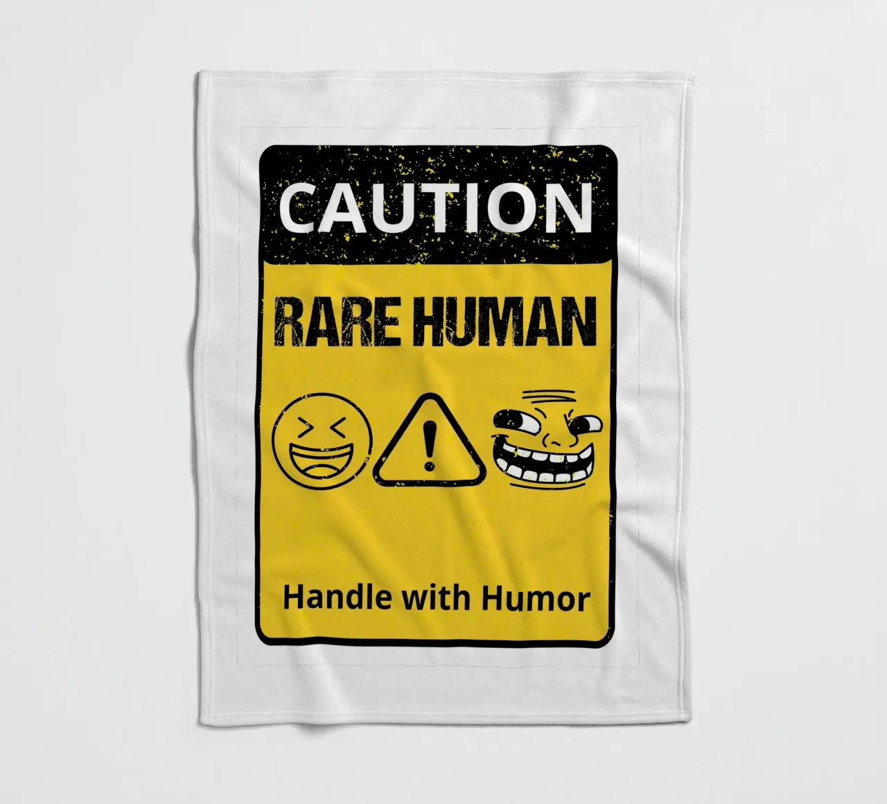 Rare Human, Handle with Humor coperta in pile da edsonramosart