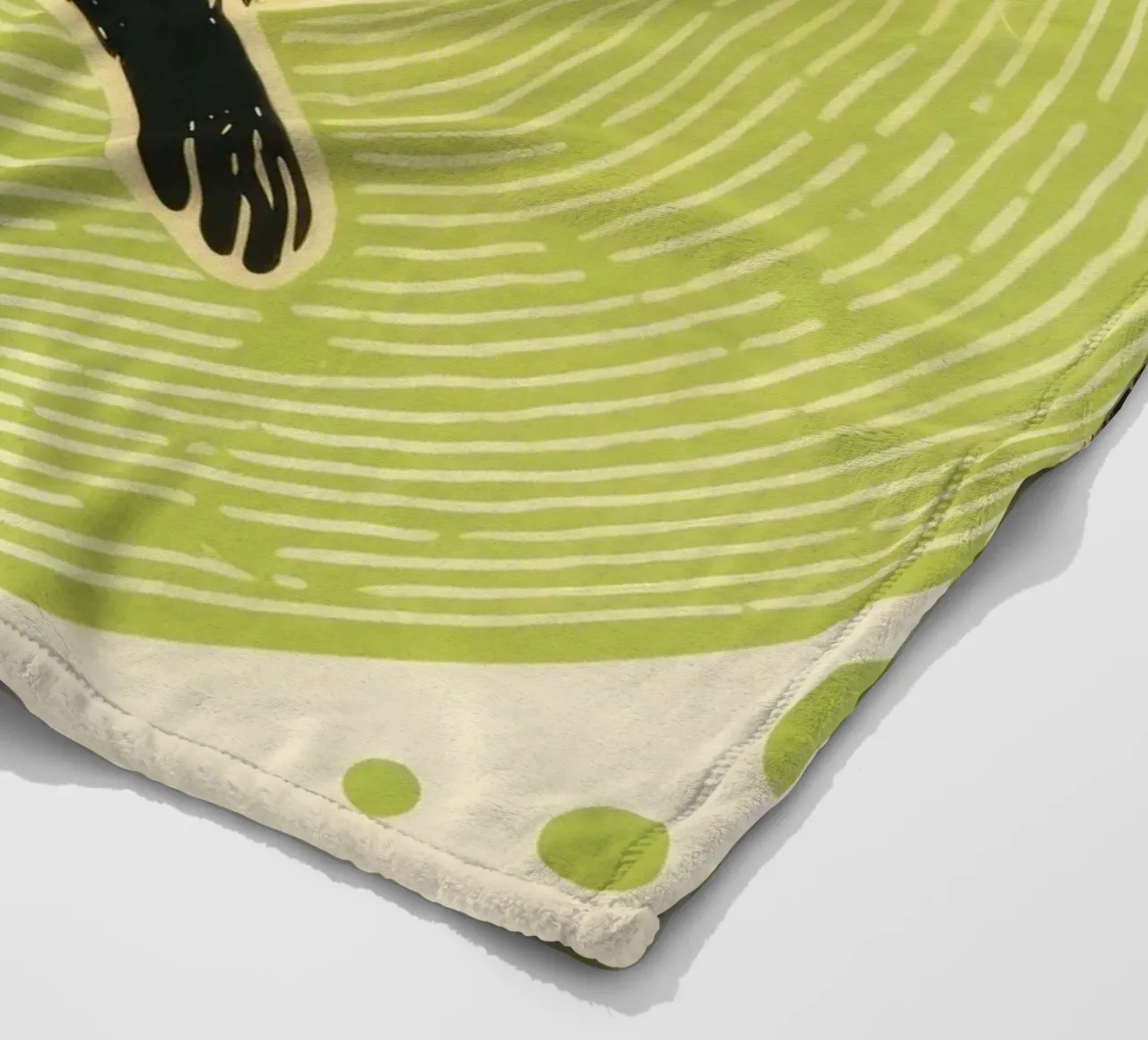 Coniglio verde 1 coperta in pile da Minimal Animal Art