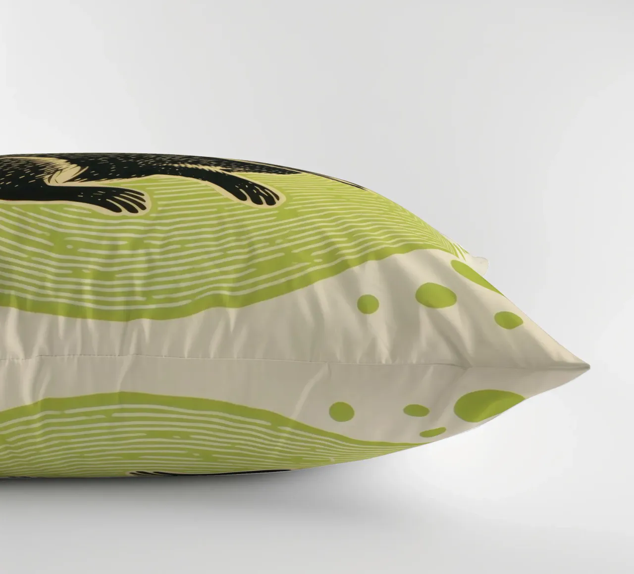 Coniglio verde 1 cuscino da Minimal Animal Art