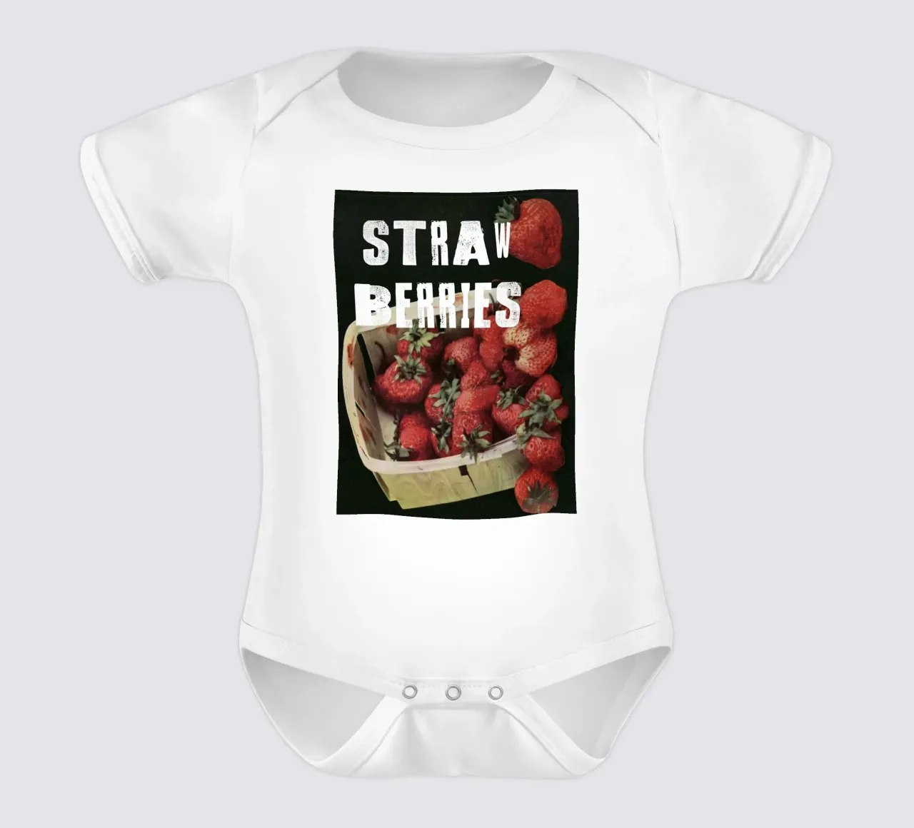 STRAW BERRIES body neonato maniche corte da edsonramosart