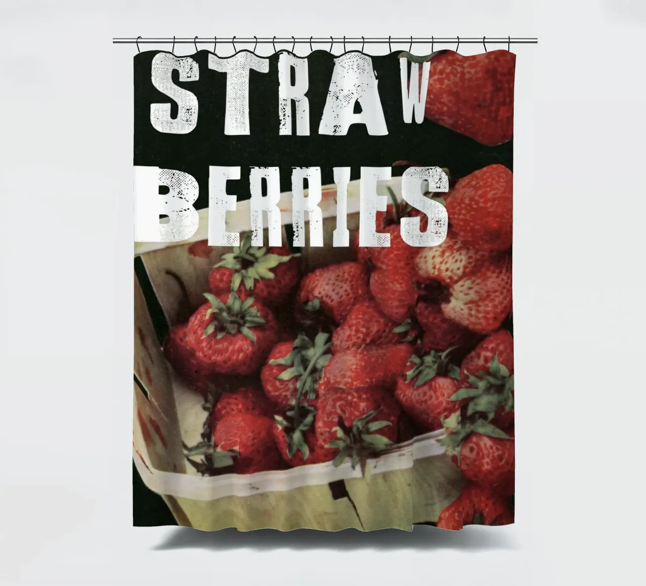 STRAW BERRIES tenda da doccia da edsonramosart