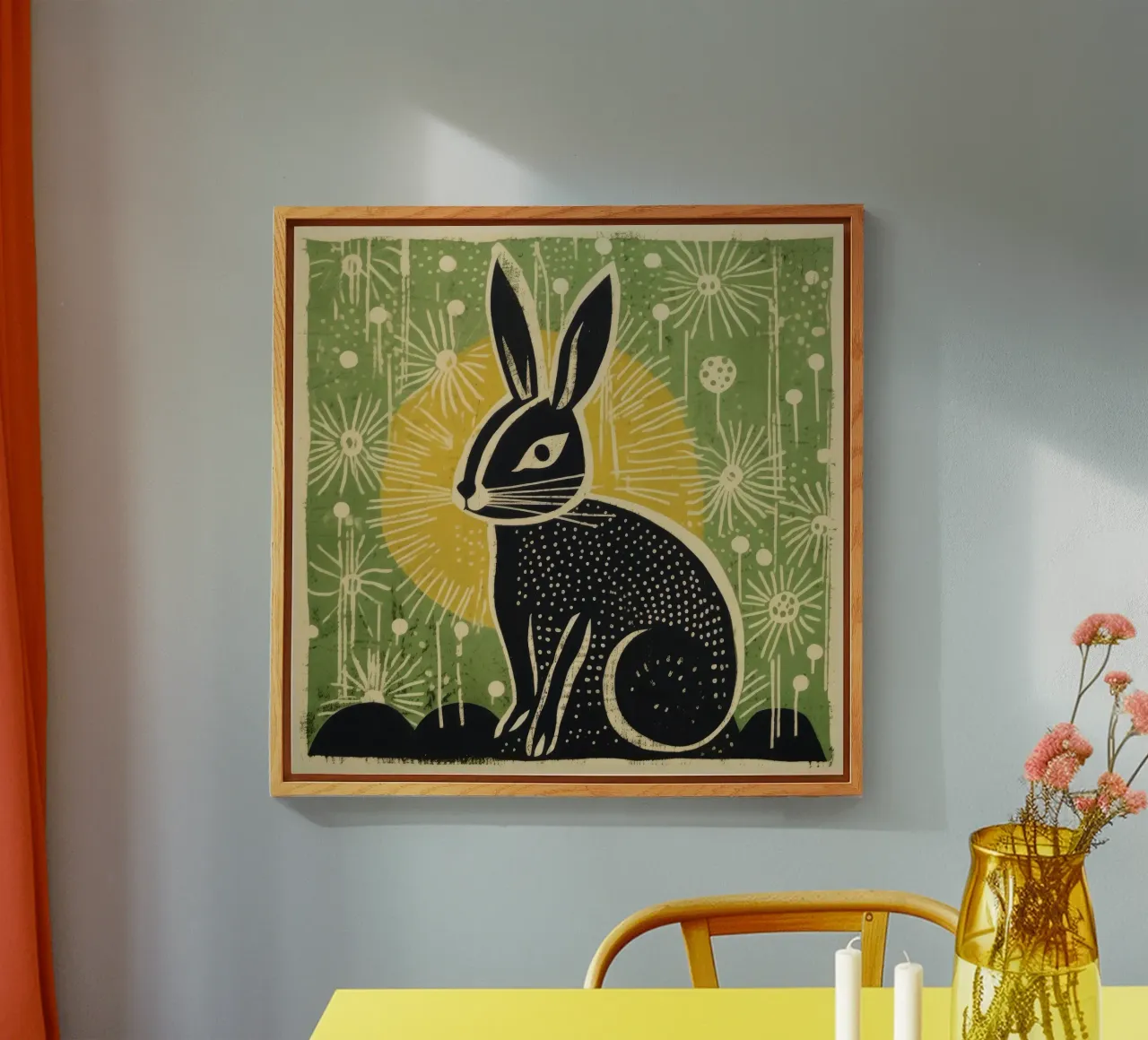 Green Rabbit plexiglass da Minimal Animal Art
