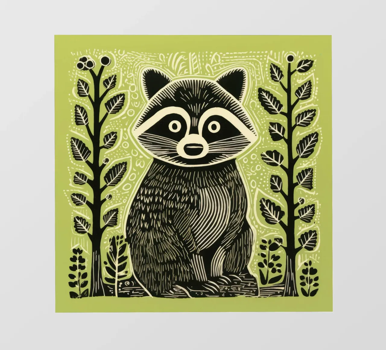 Procione verde 1 telo in pvc da Minimal Animal Art