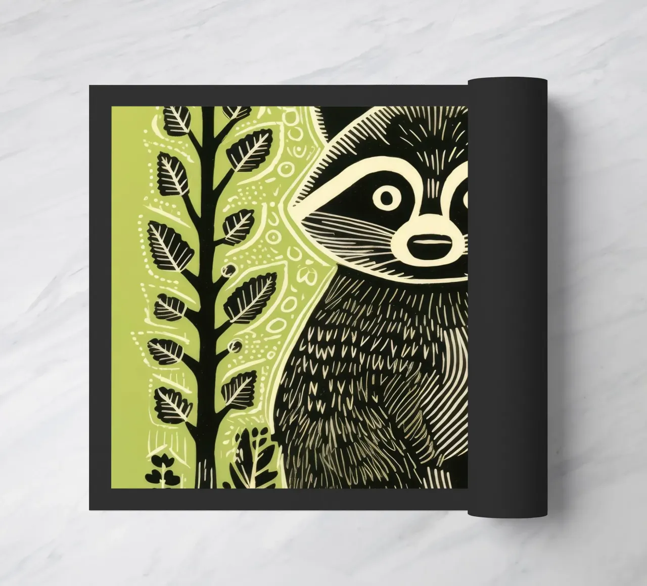 Procione verde 1 zerbino da Minimal Animal Art