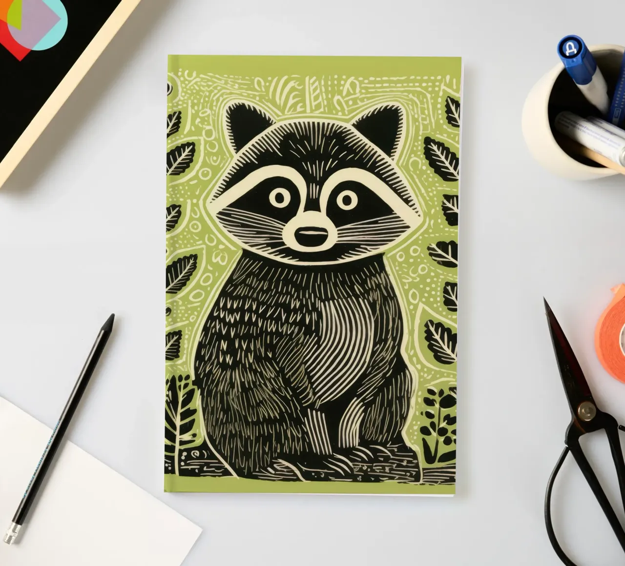 Procione verde 1 diario da Minimal Animal Art