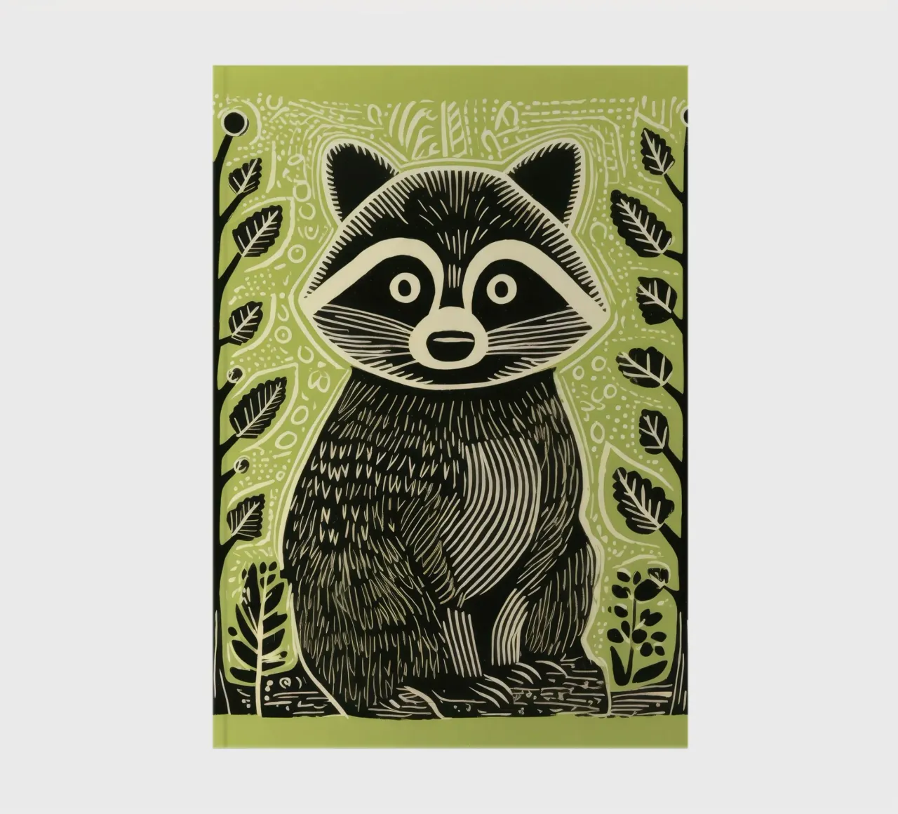 Procione verde 1 diario da Minimal Animal Art