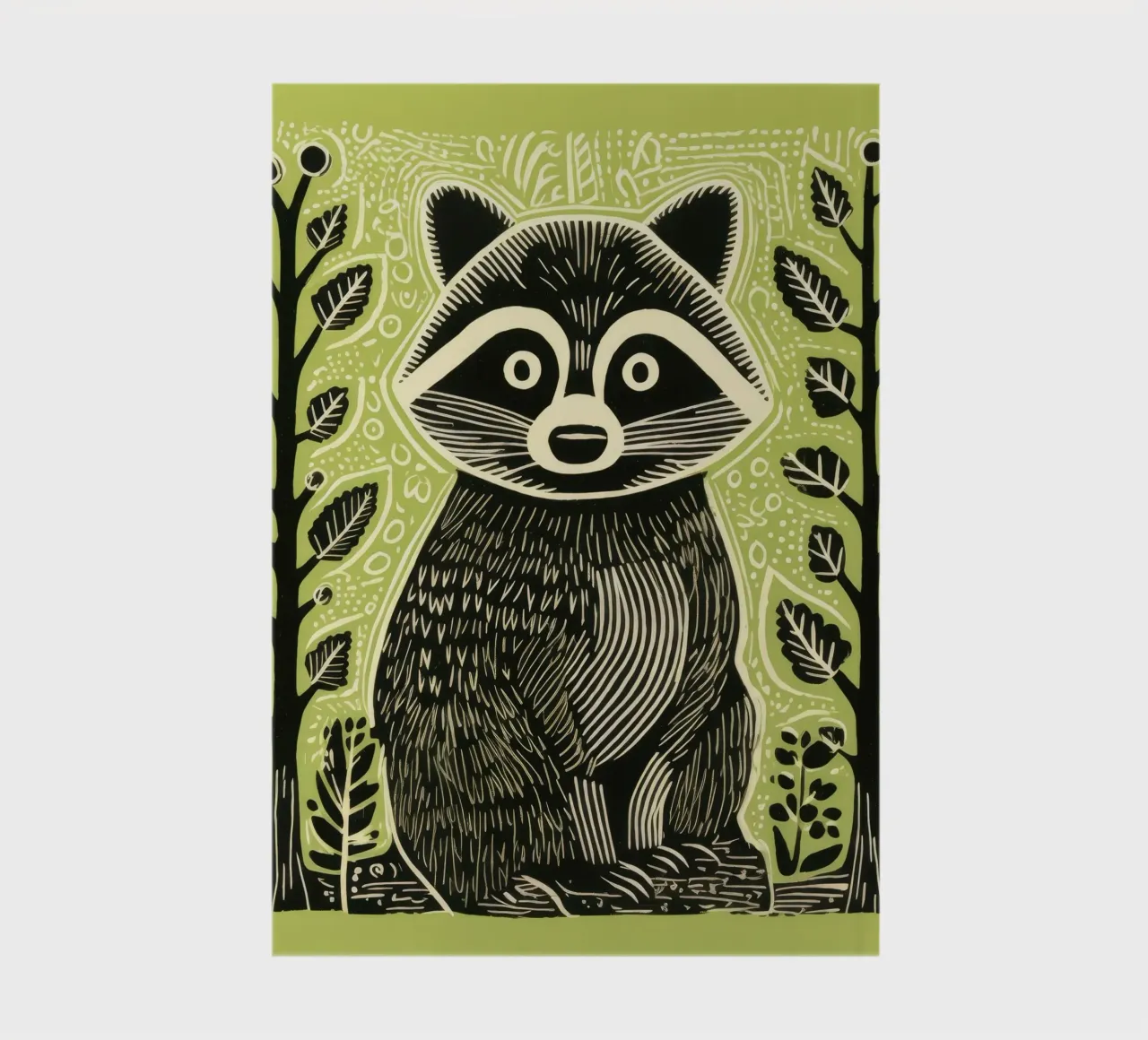Procione verde 1 diario da Minimal Animal Art