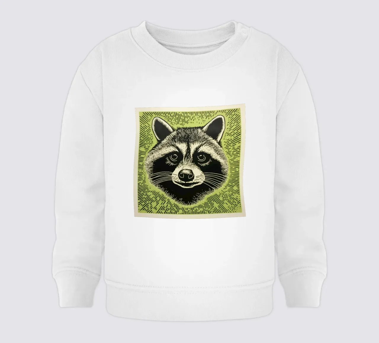 Procione verde felpa neonato da Minimal Animal Art