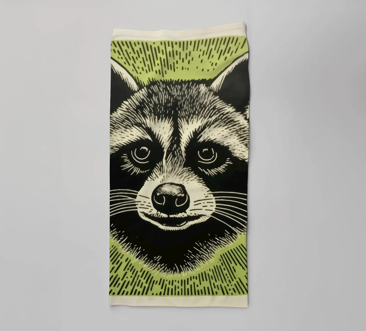 Procione Verde 2 asciugamano da bagno da Minimal Animal Art