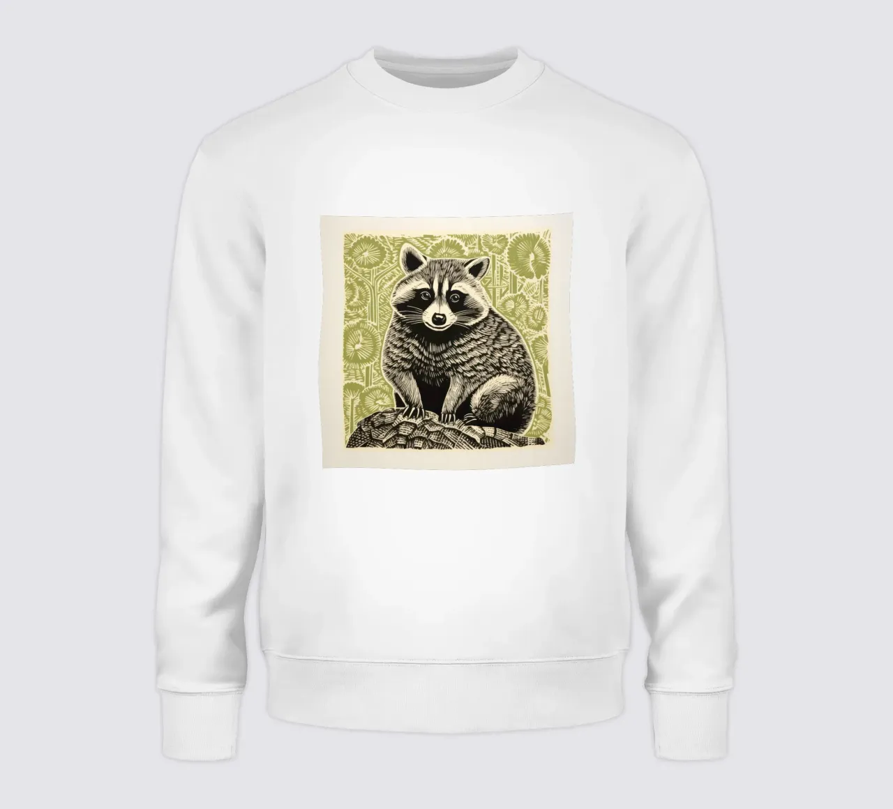 Procione Verde 3 felpa da Minimal Animal Art