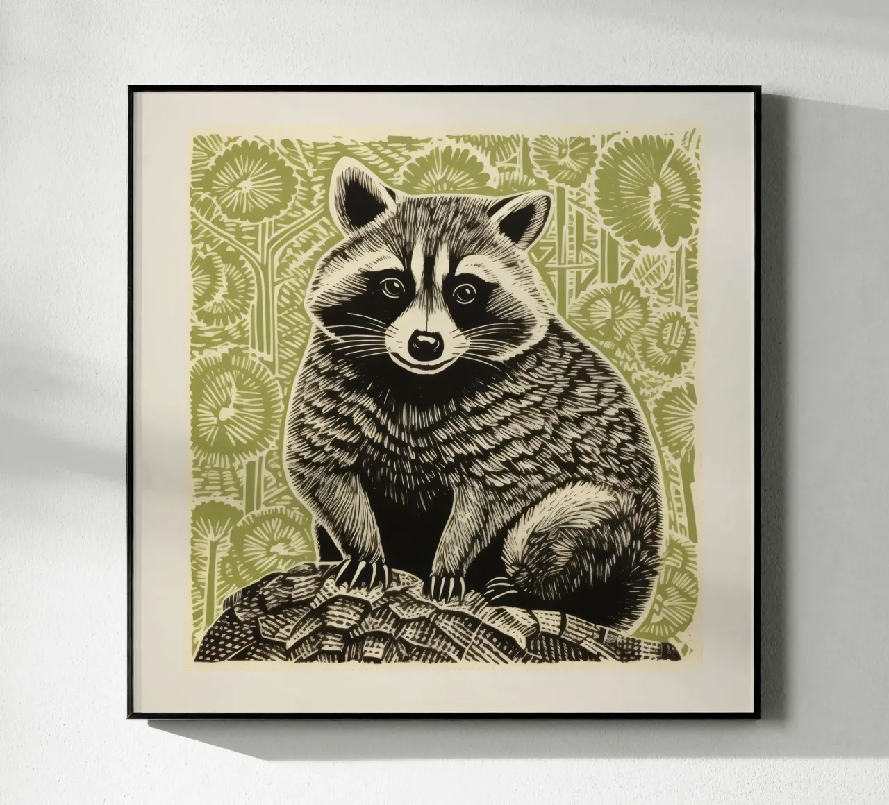 Procione verde plexiglass da Minimal Animal Art