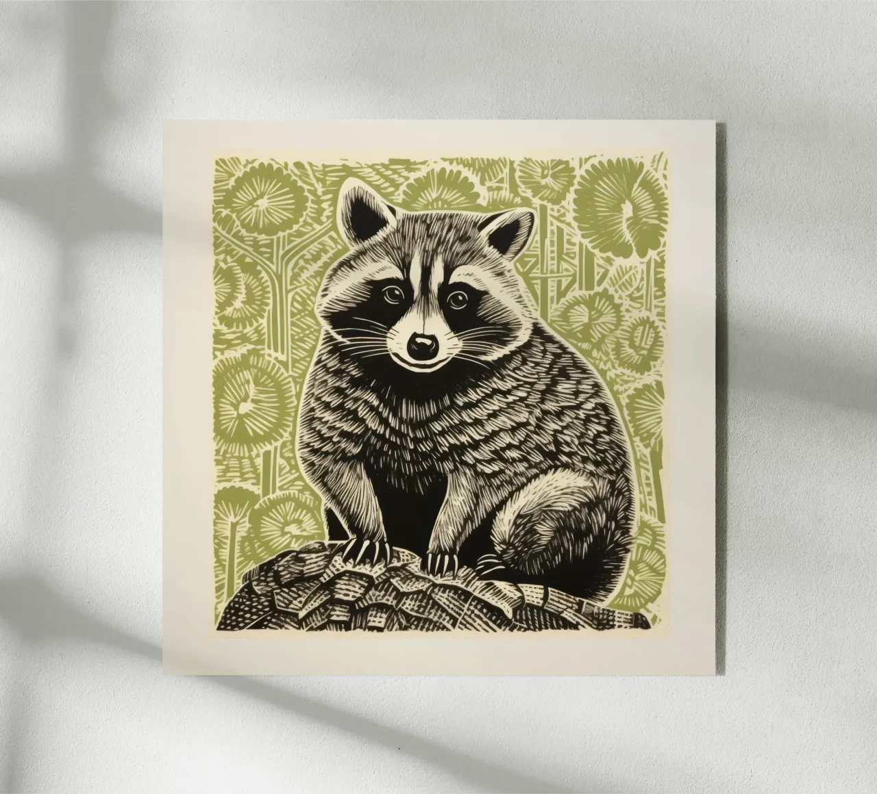 Procione verde plexiglass da Minimal Animal Art