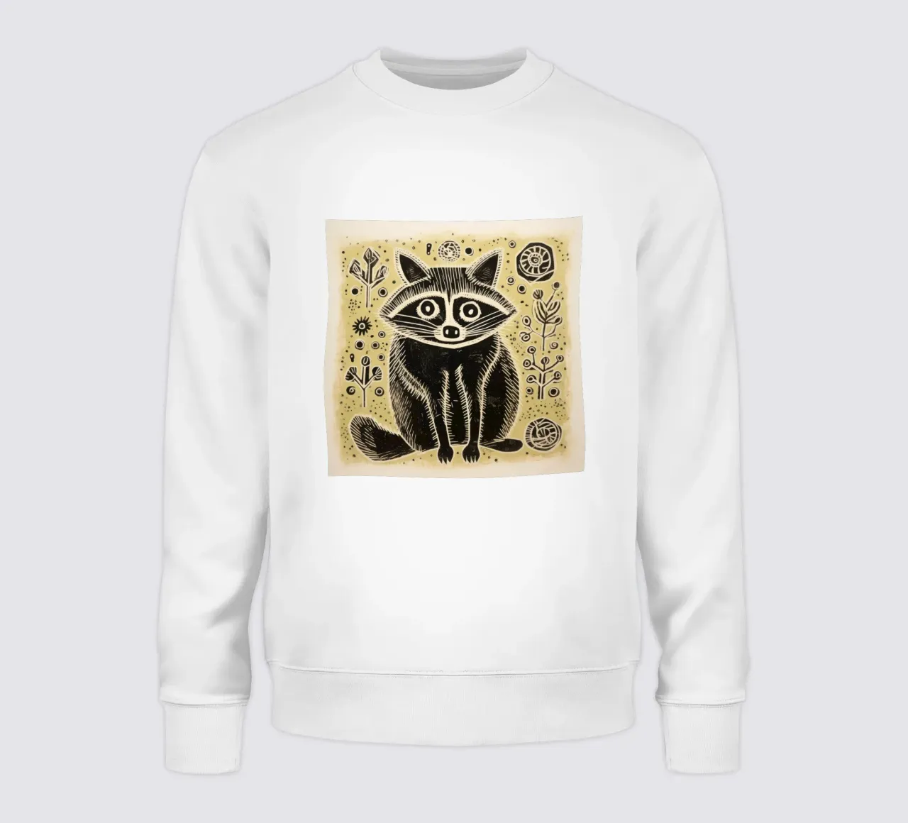Groene wasbeer 4 sweatshirt van Minimal Animal Art