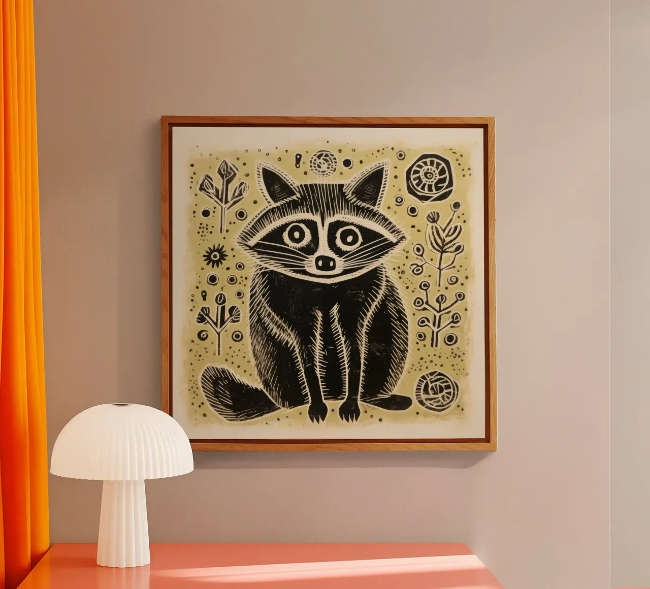 Procione verde plexiglass da Minimal Animal Art