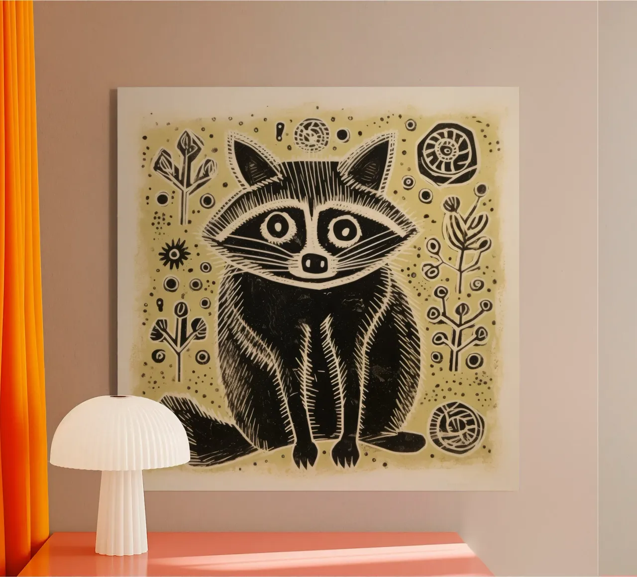 Procione verde plexiglass da Minimal Animal Art