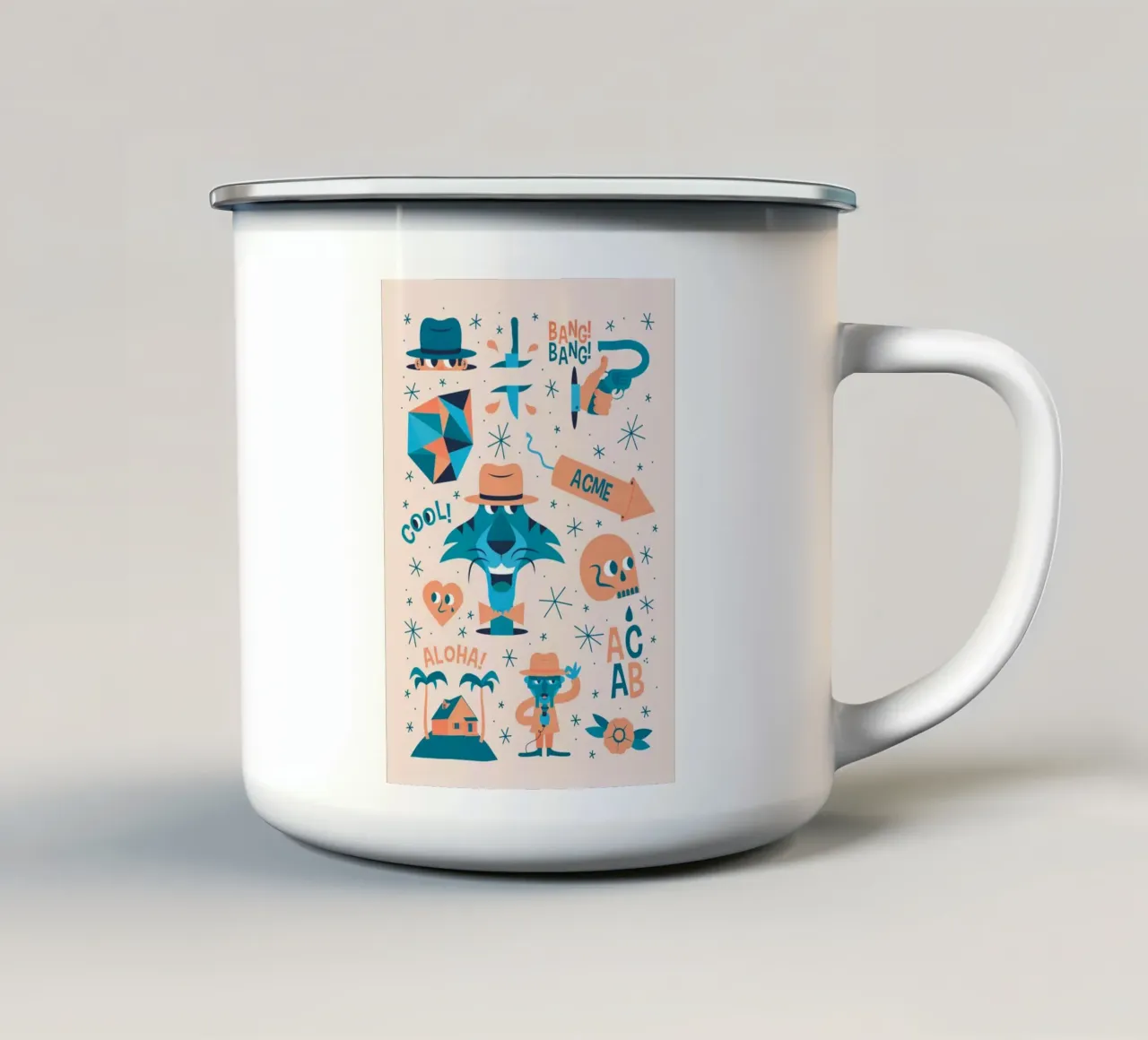 Street Life Flash Sheet tazza in smalto da The Poster Kid