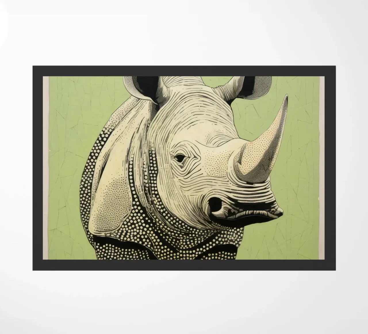 Rinoceronte verde 3 zerbino da Minimal Animal Art