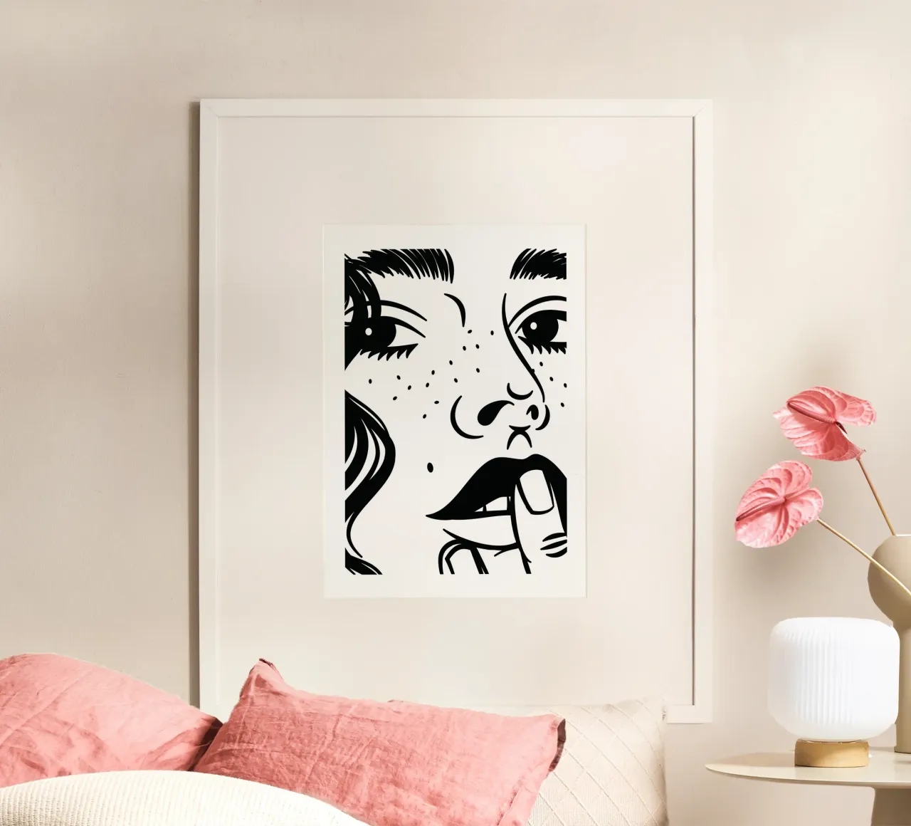 freckles poster con telaio in legno da The Poster Kid