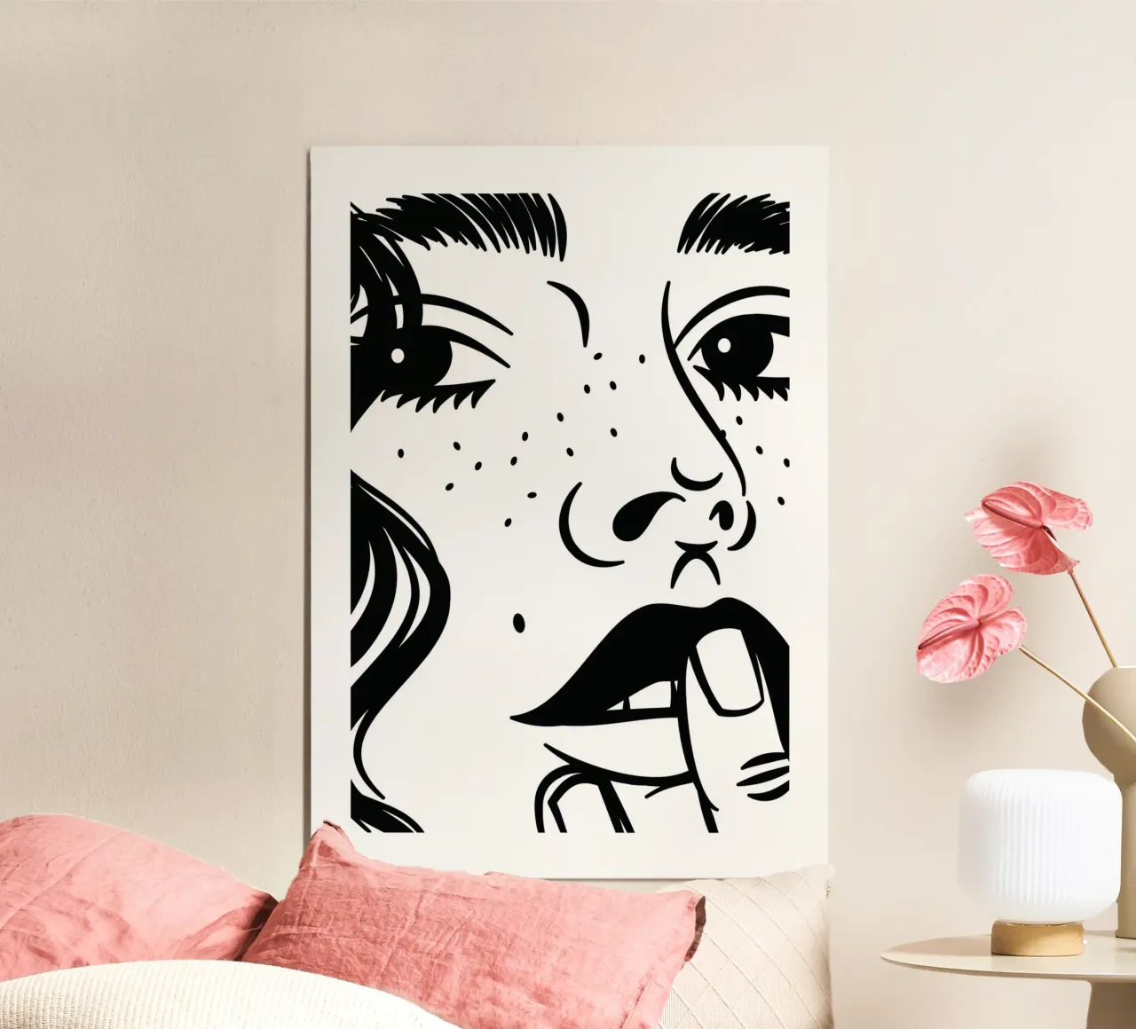 freckles poster con telaio in legno da The Poster Kid