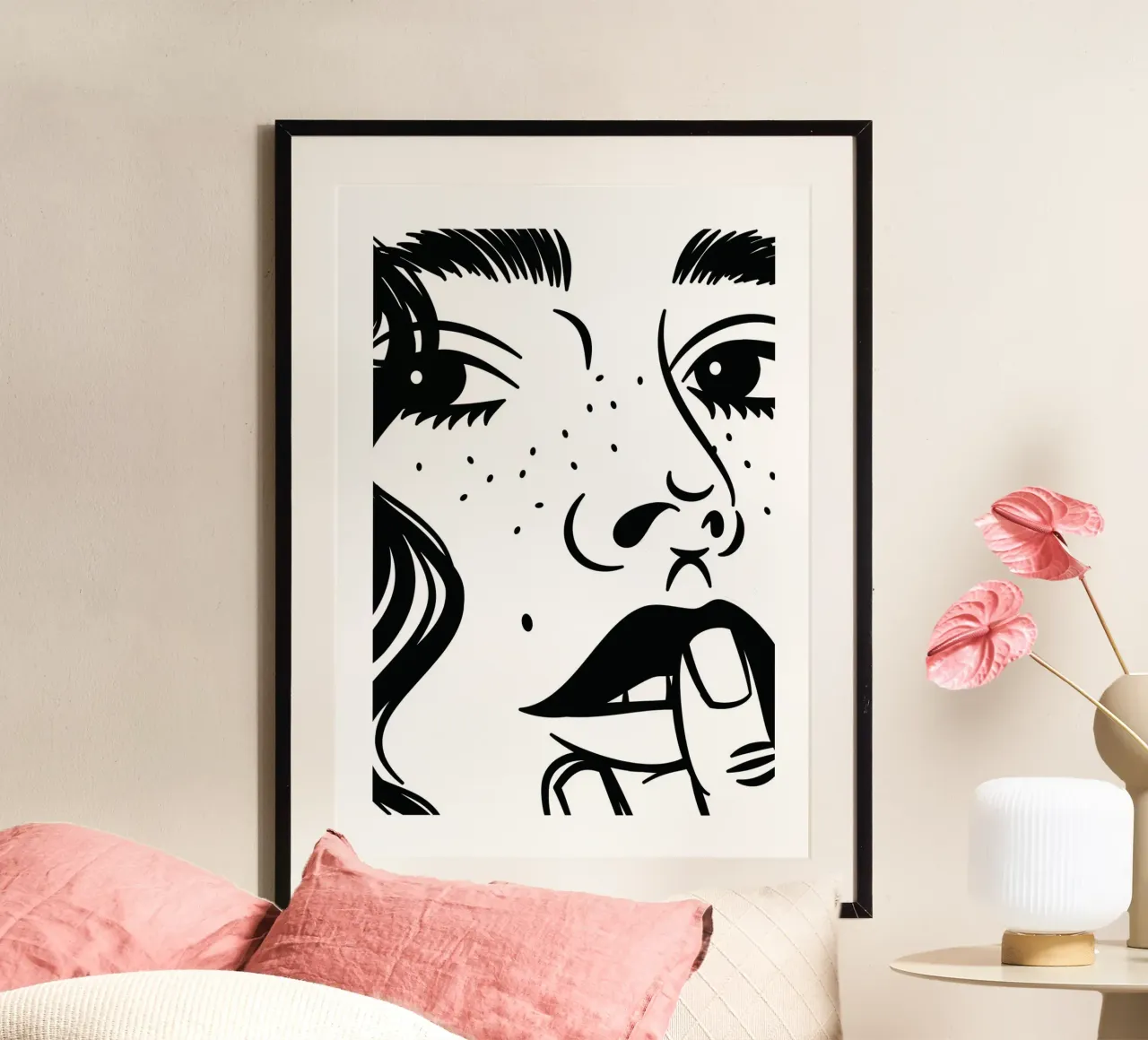 freckles poster con telaio in legno da The Poster Kid