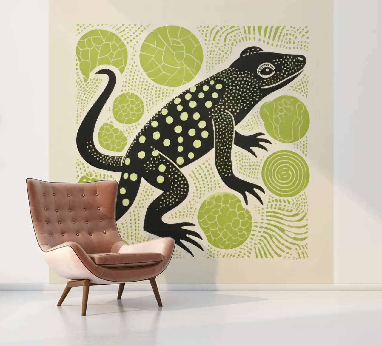 Green Salamander 2 photo wallpaper by Minimal Animal Art