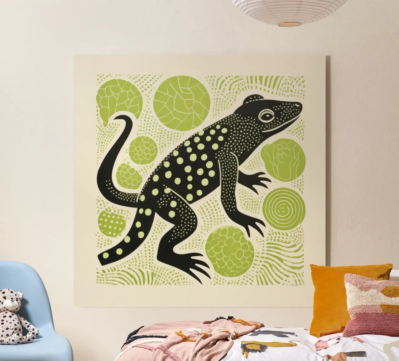 Salamandra verde plexiglass da Minimal Animal Art