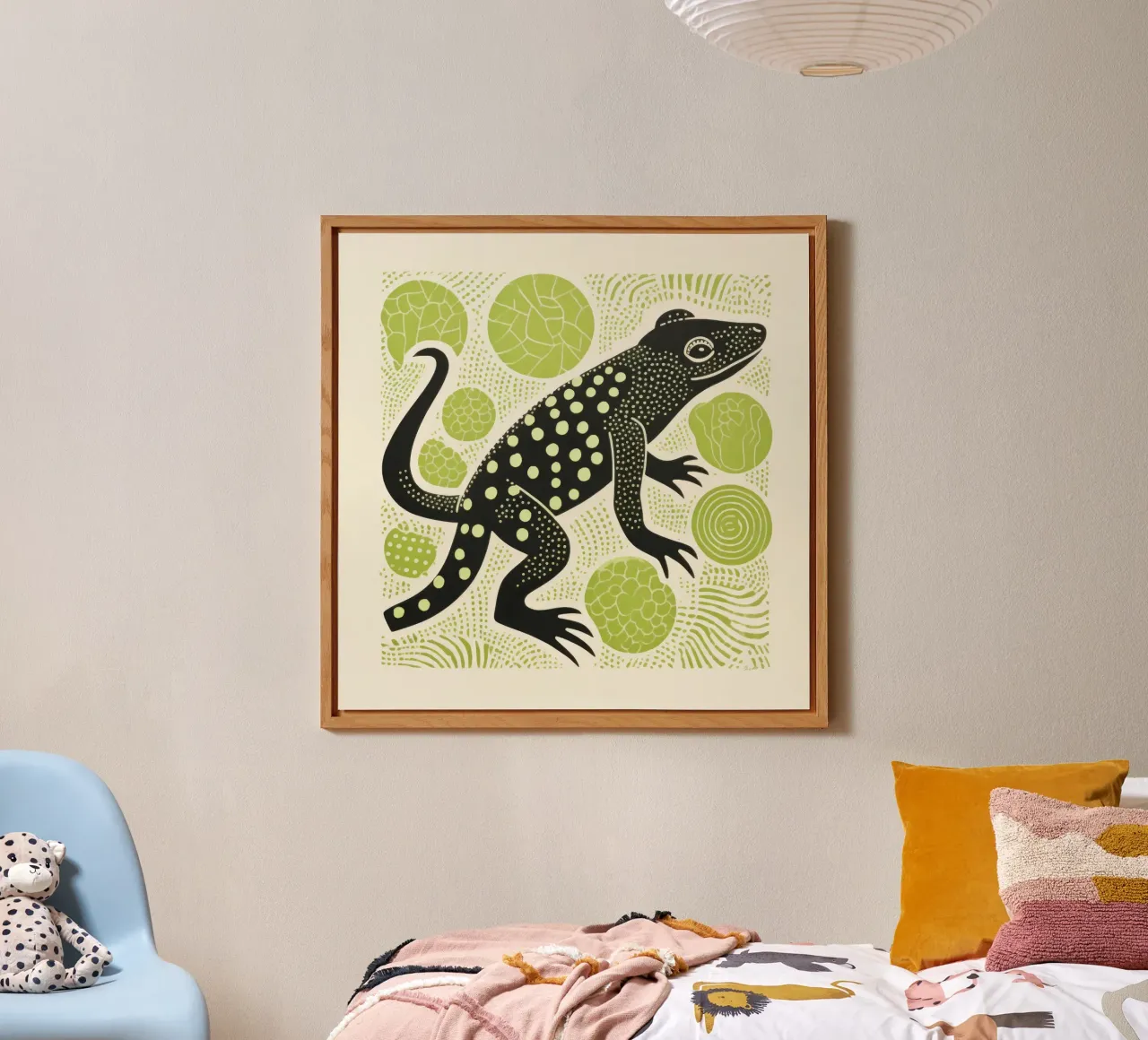 Green Salamander 2 forex plate by Minimal Animal Art