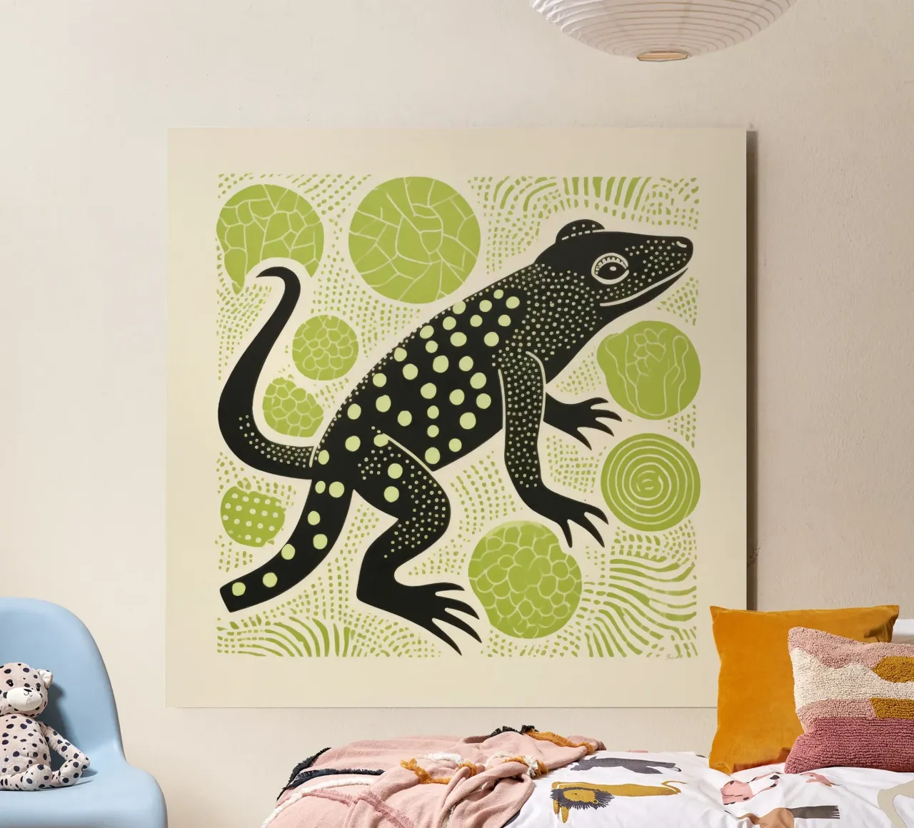 Green Salamander 2 forex plate by Minimal Animal Art