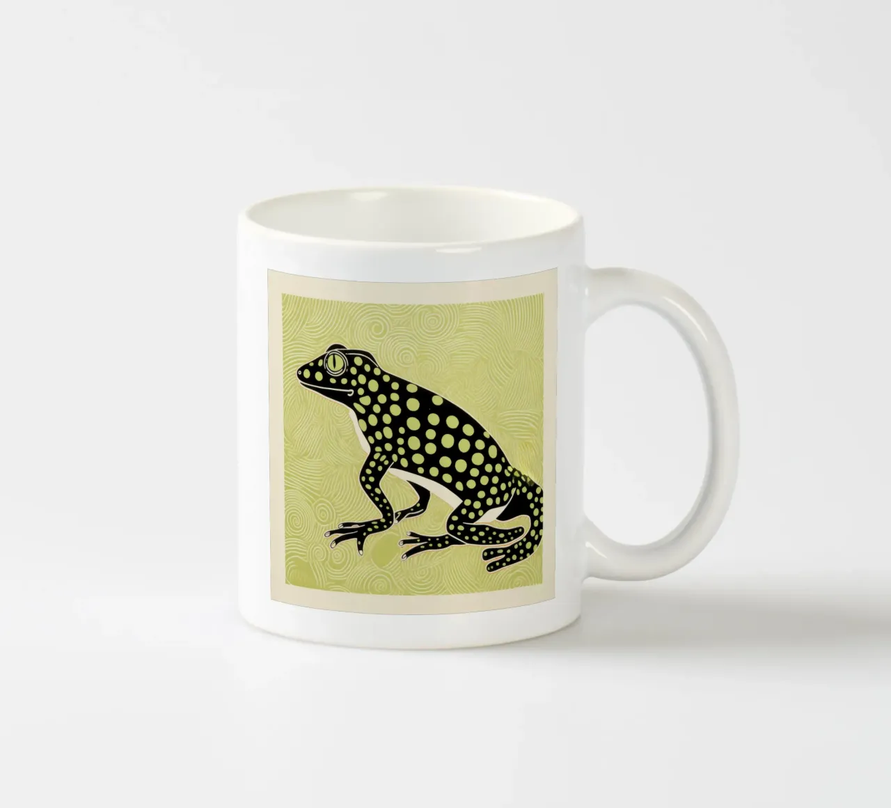 Salamandra verde 3 tazza in ceramica da Minimal Animal Art