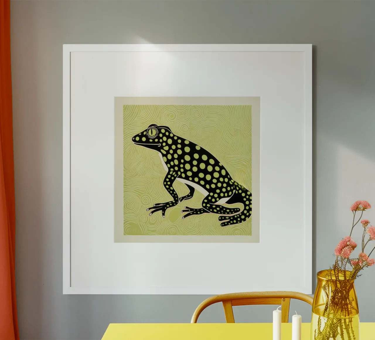 Salamandra verde 3 poster da Minimal Animal Art