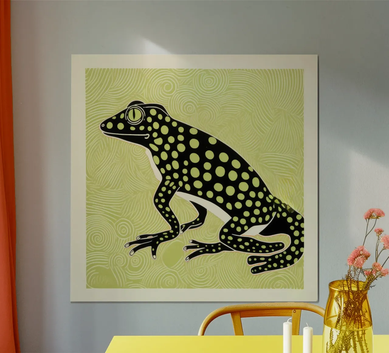 Salamandra verde 3 poster da Minimal Animal Art