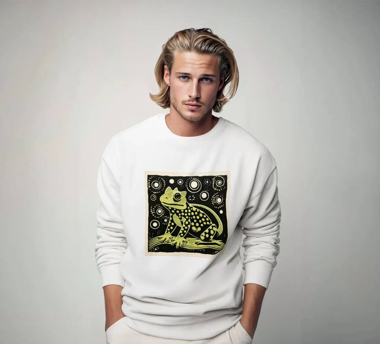 Salamandra verde felpa da Minimal Animal Art