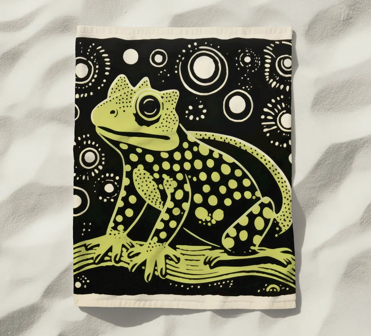 Salamandra verde 4 telo mare da Minimal Animal Art